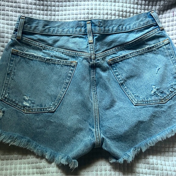 Agolde Jaden Fray Hem Button Fly Denim Shorts Women 30 - Picture 14 of 14